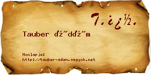 Tauber Ádám névjegykártya