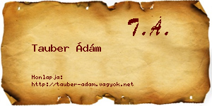 Tauber Ádám névjegykártya